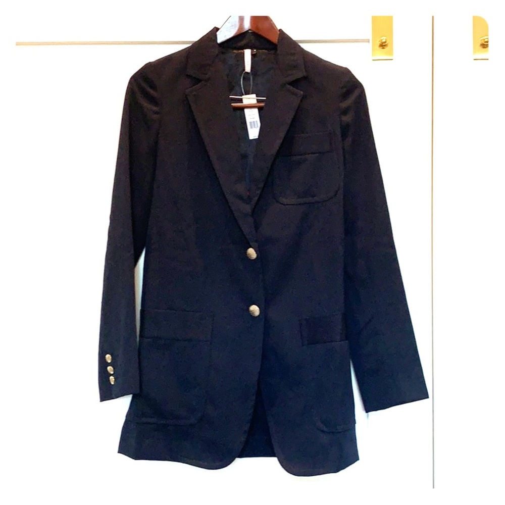 NWT Isli French navy boyfriend blazer